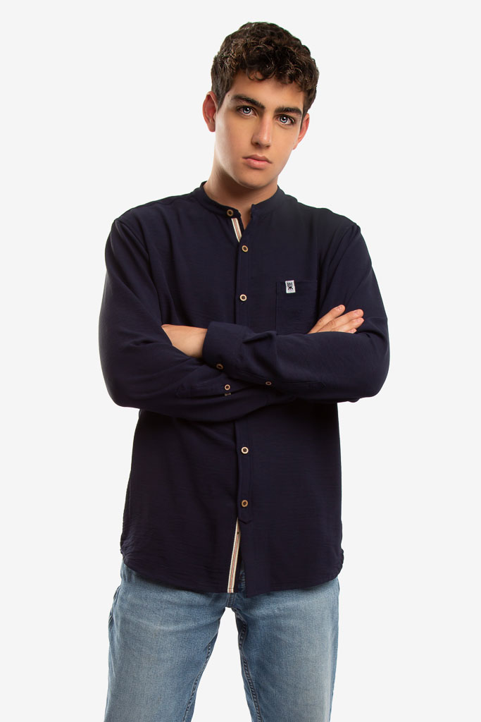 CAMISA ML MAO AZUL OSCURO