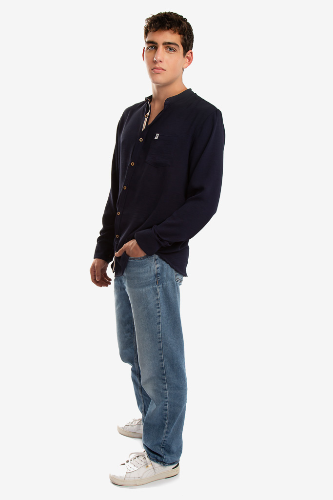 CAMISA ML MAO AZUL OSCURO