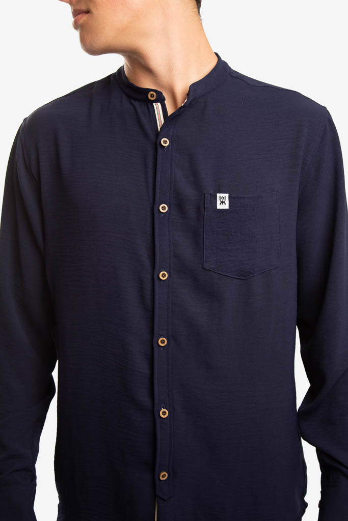 CAMISA ML MAO AZUL OSCURO