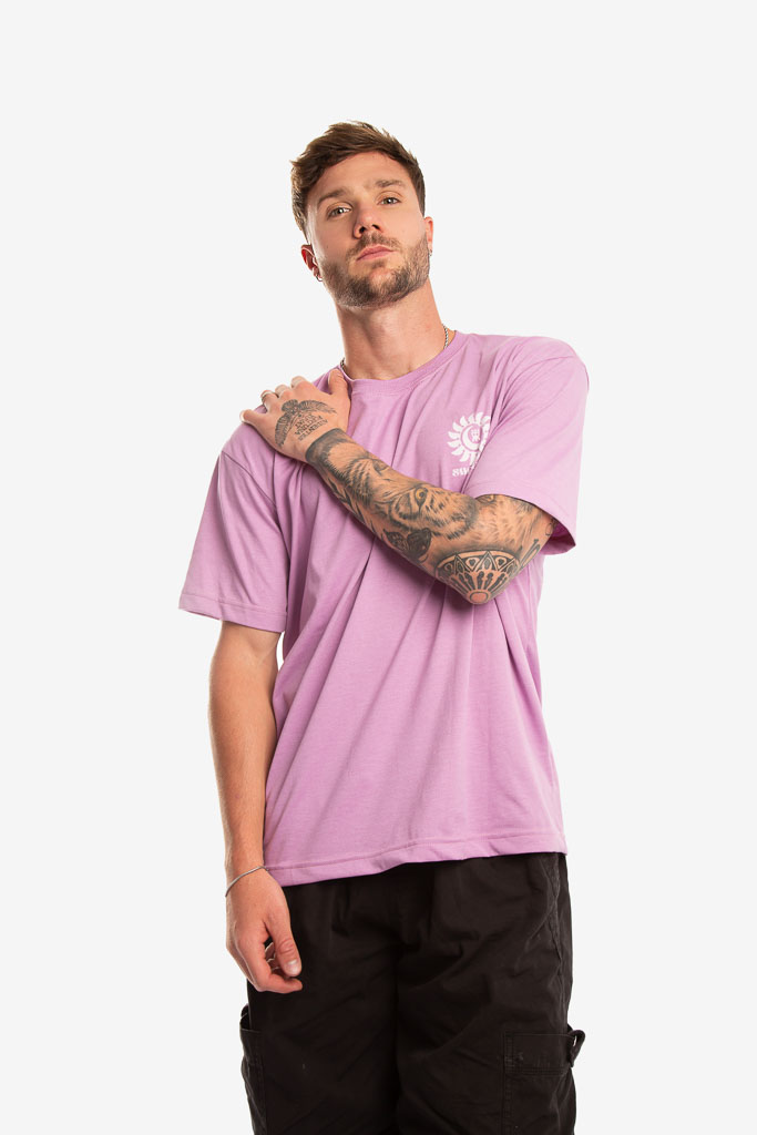 CAMISETA LILA RISE WITH THE SUN