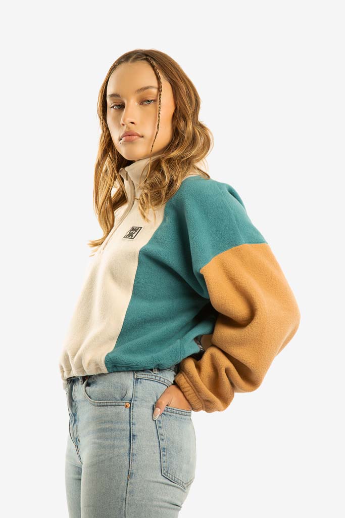 POLAR CROP  MOUNTAIN BEIGE CAMEL TURQ