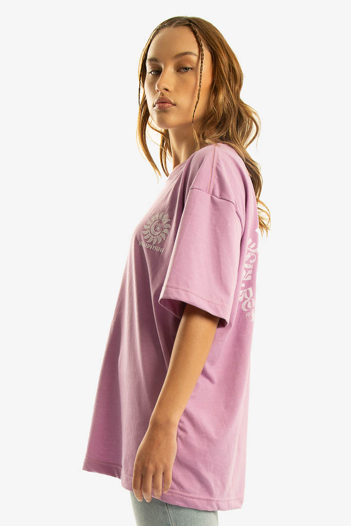 CAMISETA LILA RISE WITH THE SUN