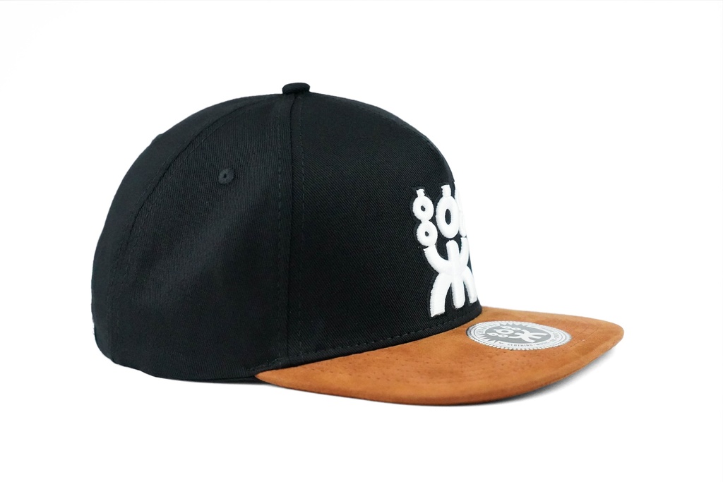 BLACK/BROWN URBAN SNAPBACK WHITE LOGO