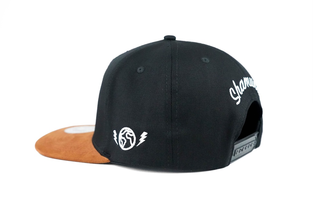 BLACK/BROWN URBAN SNAPBACK WHITE LOGO