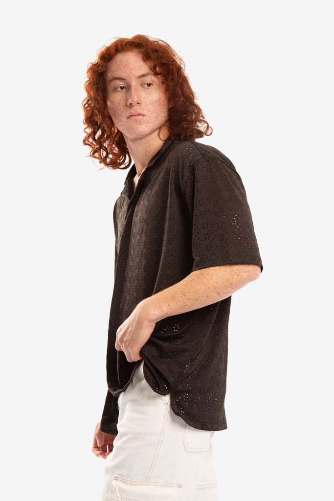 CAMISA MC BLACK CHARCOAL
