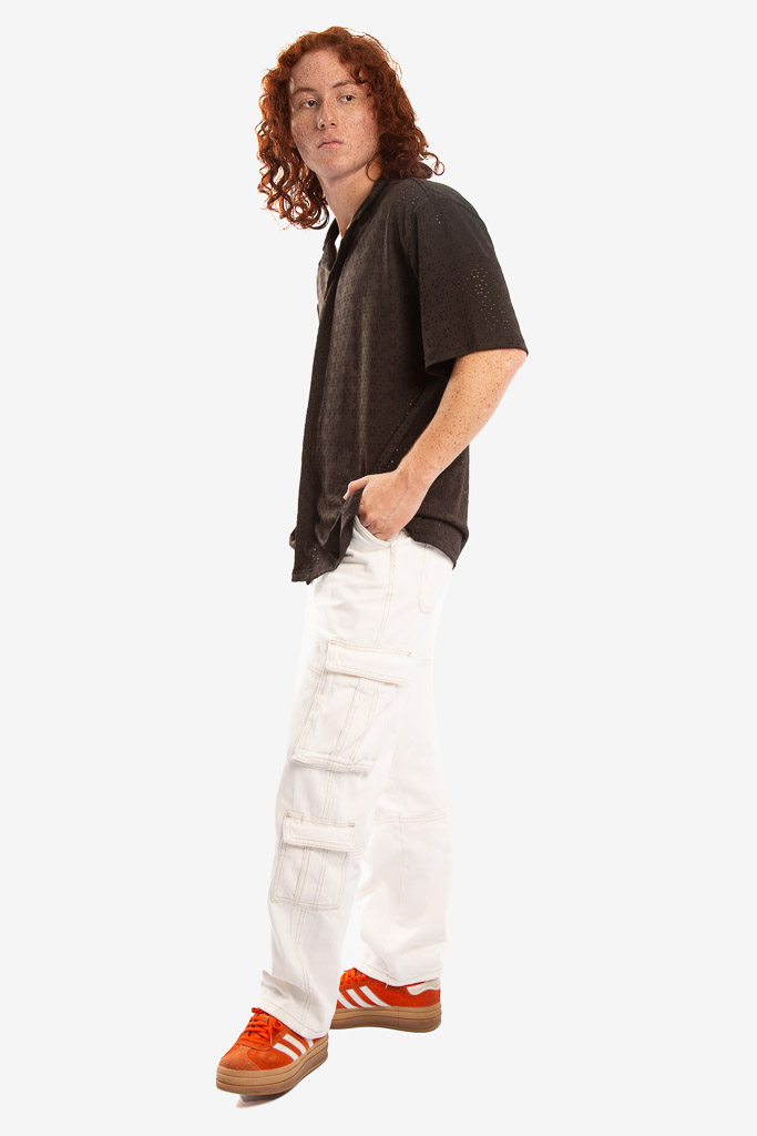 CAMISA MC BLACK CHARCOAL