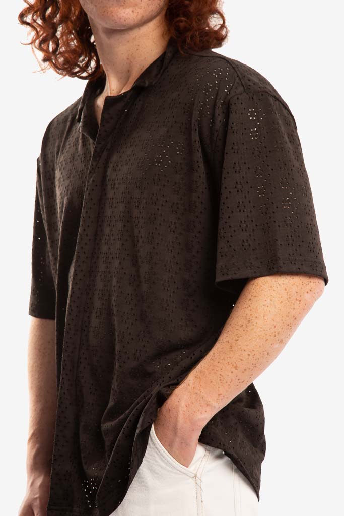 CAMISA MC BLACK CHARCOAL