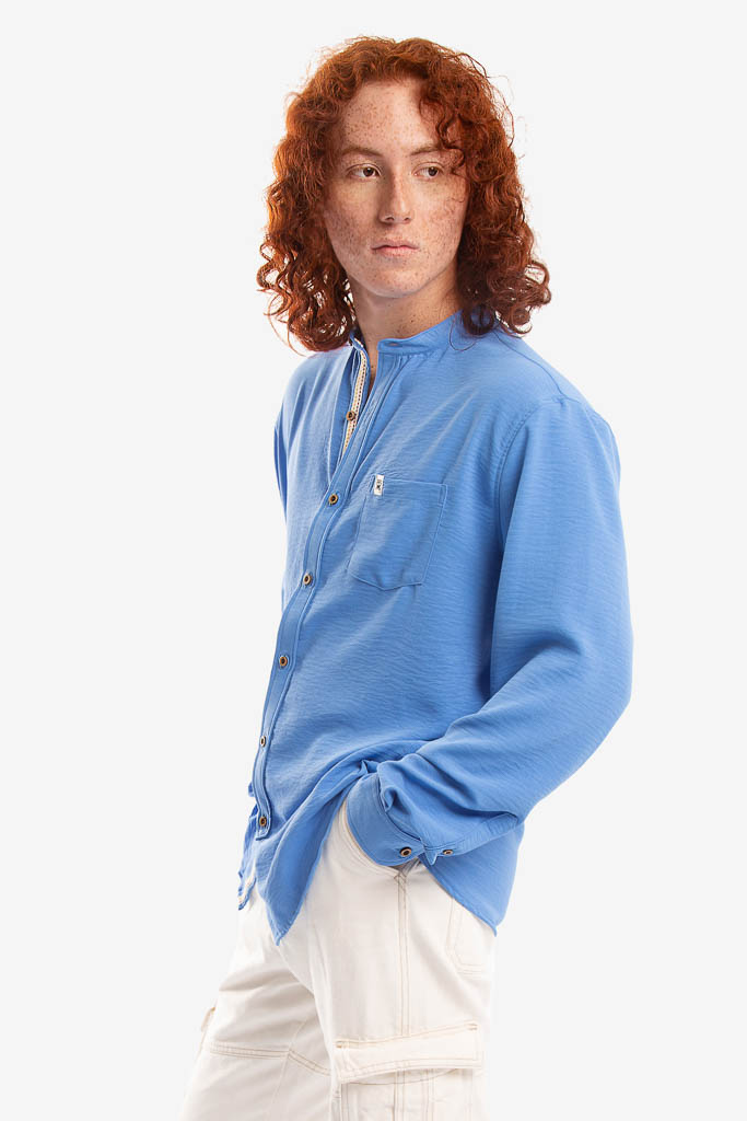 CAMISA ML MAO CELESTE P2