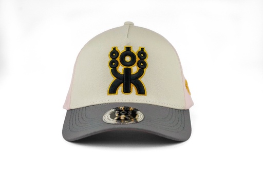 [GRSBGLF0002] BEIGE/SALMON/ BLACK GOLFER SNAPBACK BLACK LOGO