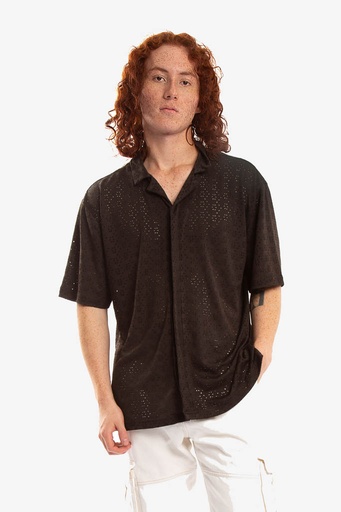 CAMISA MC BLACK CHARCOAL