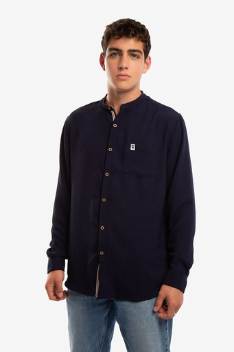 CAMISA ML MAO AZUL OSCURO